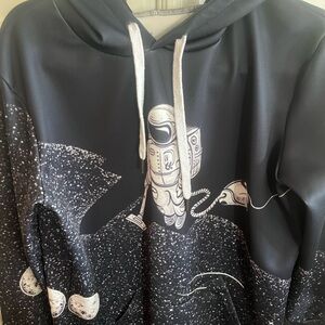 Astronaut Graphic Black Hoodie